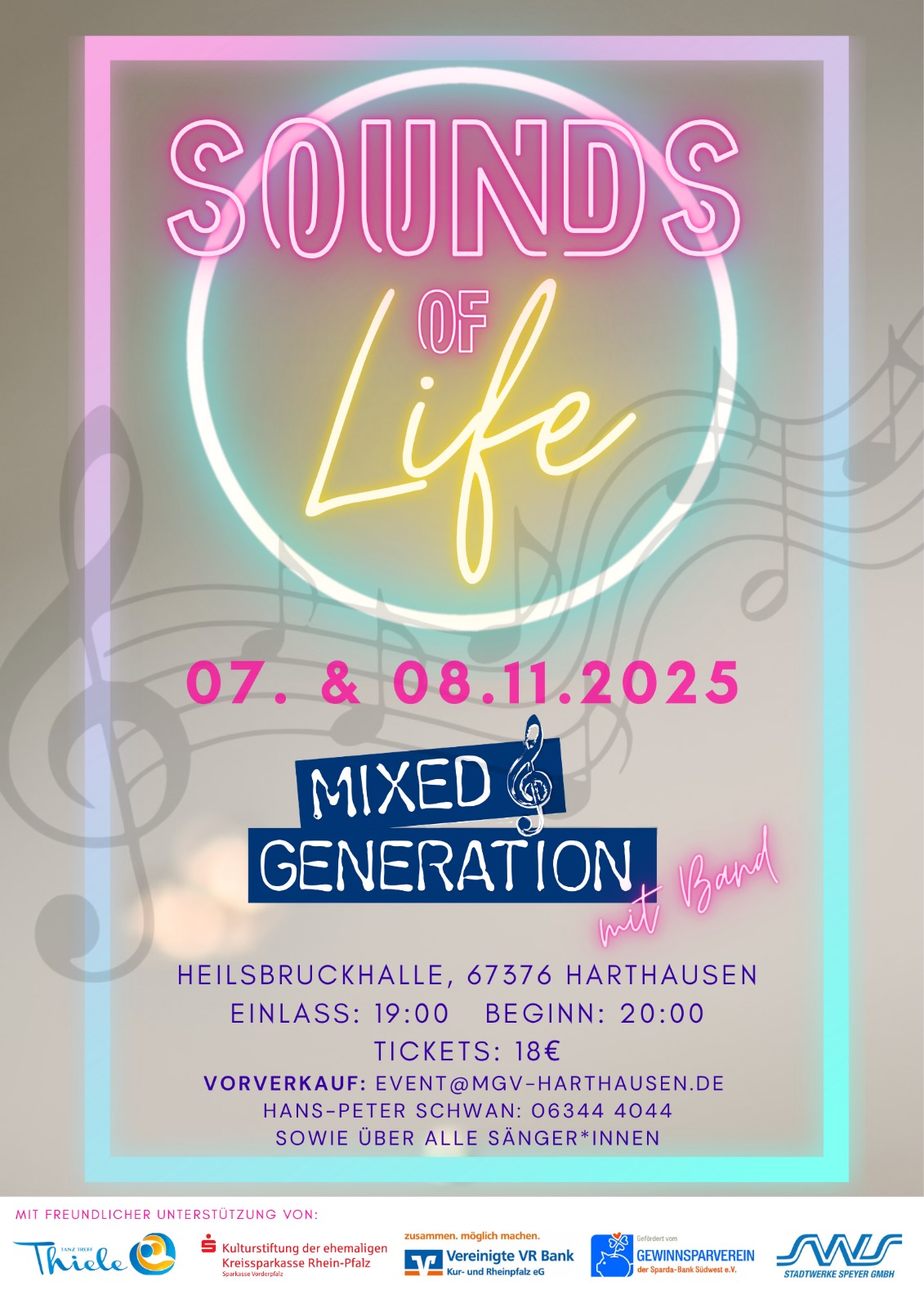 Konzertplakat &quot;Sounds of life!&quot;